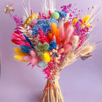 bouquet fleurs séchées multicolore boho décoration maison anniversaire baby shower