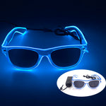 lunettes lumineuses led futuristes transparentes paillettes circuit imprimé élastique fête rave club nuit