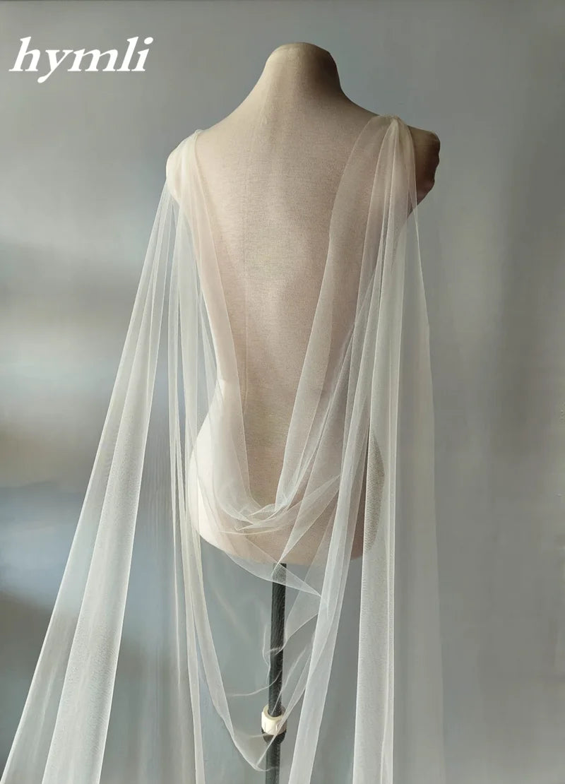 cape mariée transparente classique blanc crème écru soyeuse deux couches