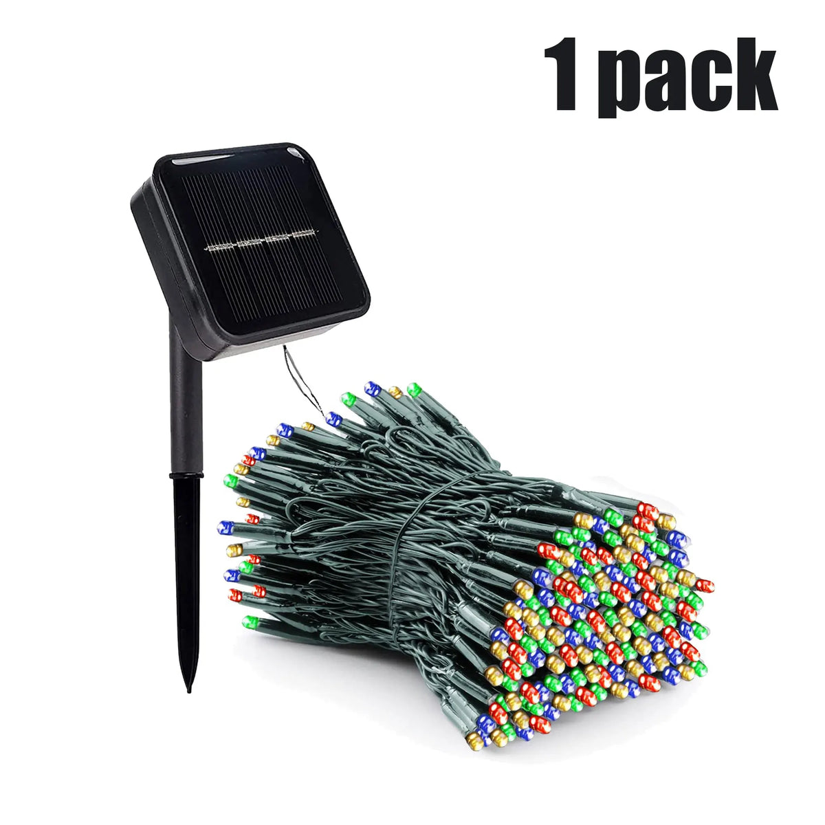 guirlande lumineuse solaire 32m led rgb moderne clips noir