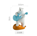 statue ours polaire résine blanche contemporaine minimaliste base plate ballons