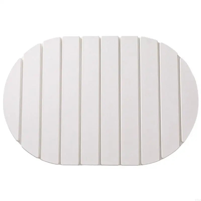 tapis bain pliable absorption rapide séchage instantané antidérapant rayures horizontales gris moderne