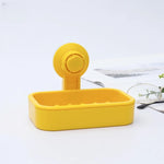 porte savon moderne plastique noir système succion salle bain