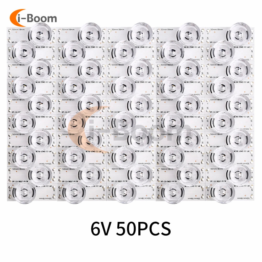 LED blanc ronde lisse moderne rétroéclairage TV 3V 6V 100pcs