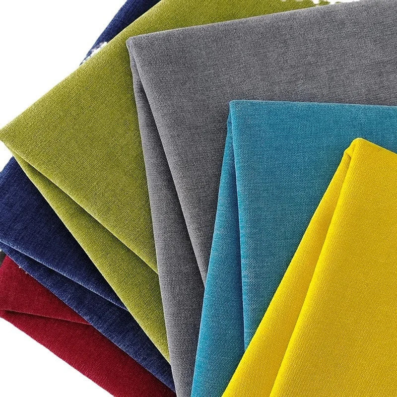 tissu polyester uni moderne vert orange bleu gris marron rouge jaune 148x100cm