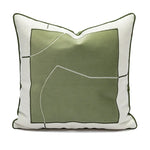 coussins décoratifs modernes nordique vert olive motif plissé texture polyester 45x45cm