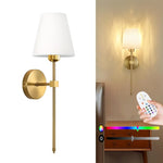 lampe murale moderne or blanc rechargeable abat jour led minimaliste chambre salon entrée