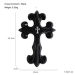 décoration murale croix résine noire blanche classique baroque sculptural chambre salon