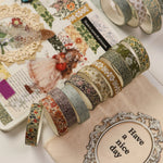 rubans adhésifs décoratifs vintage multicolores floral abstraits géométriques scrapbooking bricolage planificateur journal
