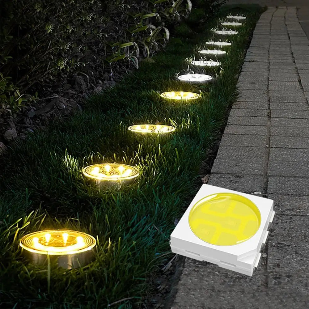 lampe solaire extérieure led argentée noire moderne automatique ip68 étanche led warm white light