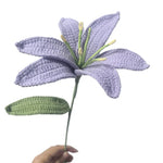 bouquet fleurs artificielles tricotées main violet rose blanc rouge bleu vert artisanalintérieur decoration