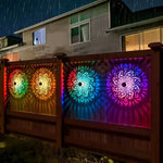 lampe murale mandala multicolore moderne violet bleu orange verte solar jardin