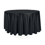 nappe table ronde satin blanc noir unie moderne opaquer 145cm 180cm 200cm 228cm