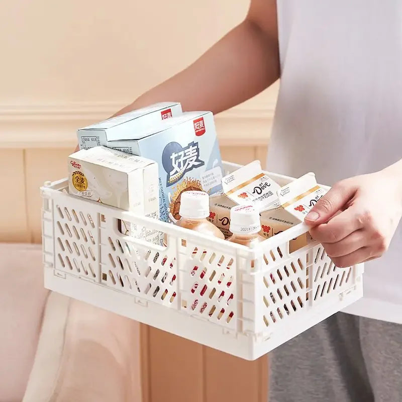panier rangement pliable plastique perforé maison organisateur moderne