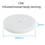 lampe blanc moderne 12w 18w radar infrarouge détecteur humain ac220v led