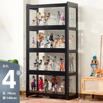 étagère noire moderne grande taille acrylique anti poussière transparente minimalistesintérieur