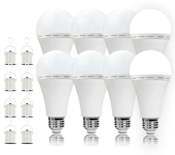 ampoules led rechargeables urgence blanc ecrou e27 batterie abs certifications rohs fcc longue durée