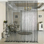 rideau franges transparent deco noel arbres étoiles festif classique polyester blanc