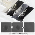 tapis nourriture animal gris imprimé pattes blanches moderne anti scratch rapide séchage super absorbant