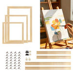 cadres peinture bois naturel moderne tringles adhésif 20x30cm 25x35cm 30x40cm