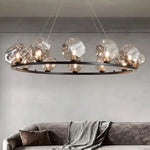 suspension lumineuse moderne scandinave ampoules led noir transparent