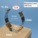 clip support fixation tube led metal argenté montage surface accessoires luminaires intérieur moderne