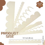 plaques décoratives bois ondulées naturel classique rustique bord fenêtre mur 12pcs 24pcs différentes tailles
