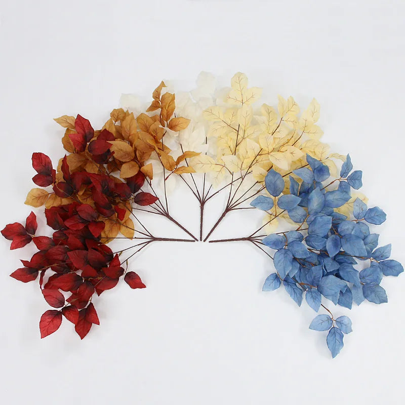 bouquet roses artificielles feuilles modernes décoration intérieure extérieur anniversaire mariage valentin chrismas minimaliste