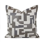 taies d'oreiller deco geometrique blanc gris polyester respectueux environnement contemporain opacité adhésif maison 35x50cm