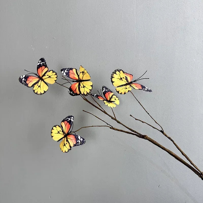 branche fleur artificielle papillons décoratifs mariage fête maison décoration intérieure moderne