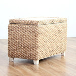 banc rangement moderne rotin coussin amovible rangement chaussures sous siège minimaliste