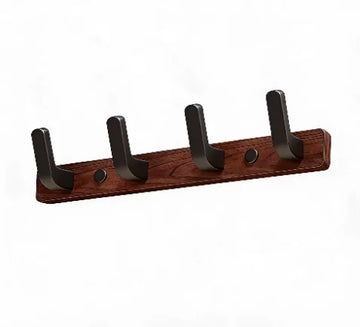porte manteau mural bois naturel noir étagère crochet suspension multifonctionnel rangement entrée chambre moderne