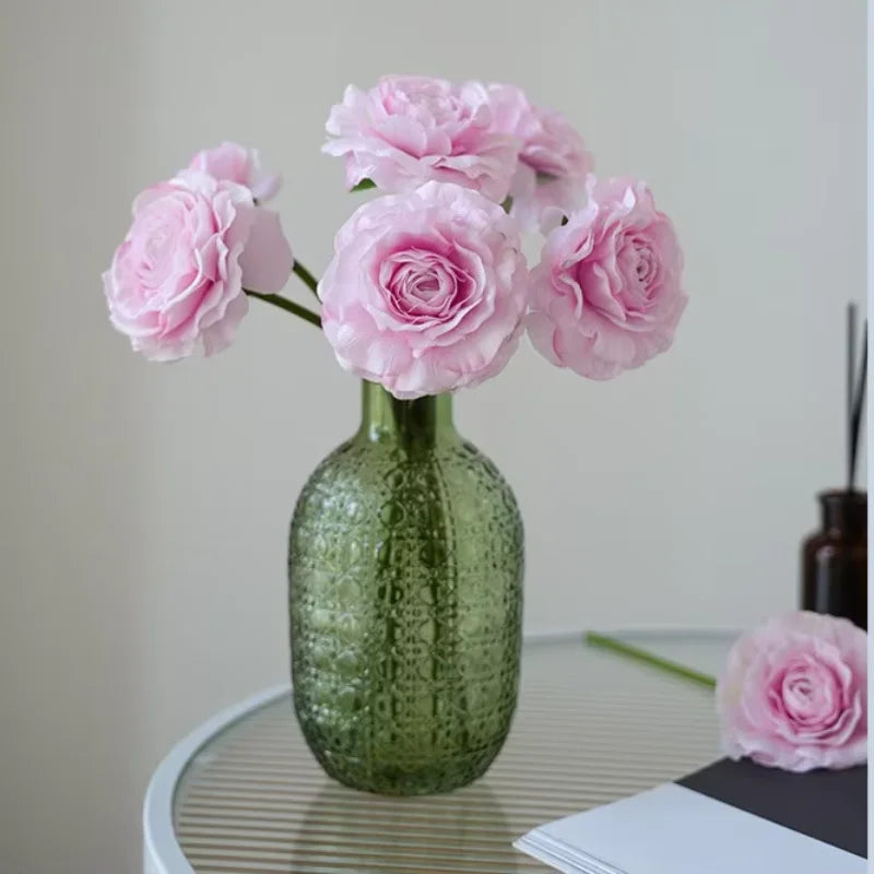 fleurs artificielles rose clair vert olive modernes mariage anniversaire intérieur décoration baby shower