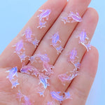 poissons résine miniature transparents violet bleu jaune rose décoration mariage scrapbooking ongles artisanat artificiels