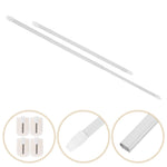 tige extensible blanche moderne adhésive 29.6cm 50cm rideau salle bains cuisine salon adjustable