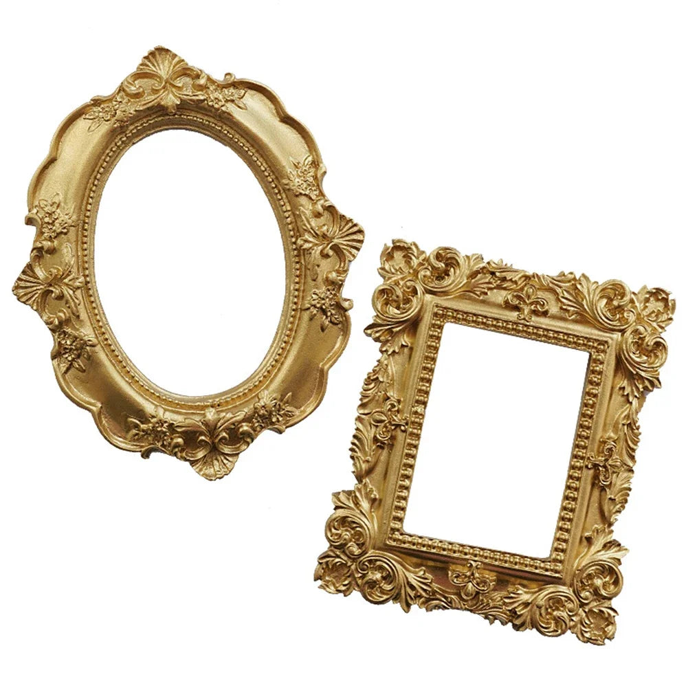 cadres photo ornementaux relief floral bijoux vintage baroque posés studio photographie