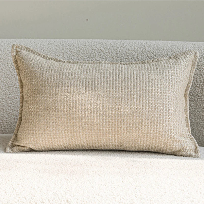 housse coussin rectangulaire polyester motif géométrique nordique décoration maison contemporaine fixations tringles voiture