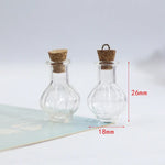mini vases verre transparents rayures classiques bouchons colorées deco diy salon poupée accessoire artisanat