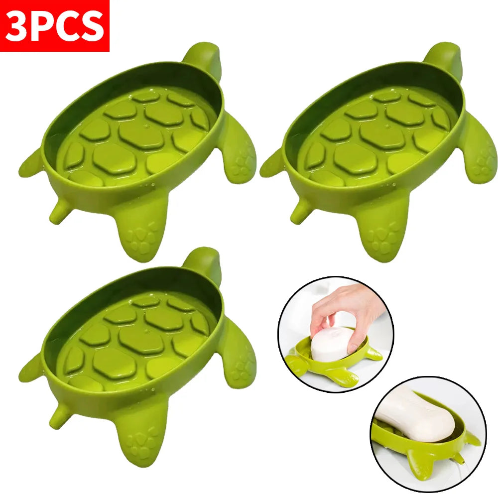 boîte savon tortue verte texturée écaille pieds sculptés décoration ludique maison