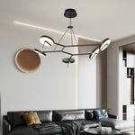Suspension lumineuse moderne noire circulaire minimaliste fixation chambre salon