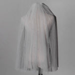 voile mariée femme blanc tulle fin classique clips métalliques longueur épaules adulte cascade