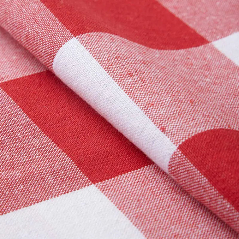 serviettes table jaune blanc carreaux classiques opaques ruban maison restaurant pack six