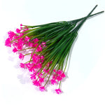 Bouquet artificiel violet rose feuilles vertes décoration intérieure tringle moderne minimaliste