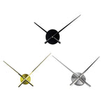 horloge murale moderne mécanisme aiguille métal doré argenté minimaliste nature morte