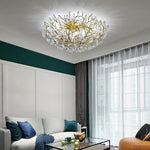 lampe moderne dorée transparentes branches élégantes LED 2000 82000 lumens 10 15 ampoules
