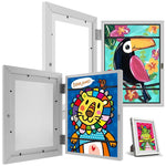 cadre enfant art aimant transparent moderne peinture dessin noir blanc