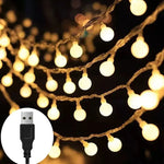 guirlande lumineuse extérieure led usb 5v boules lumineuses colorées autoinstallation decoration jardin camping