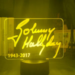 lampe nuit 3d portrait johnny hallyday veilleuse led couleur changeante telecommande usb