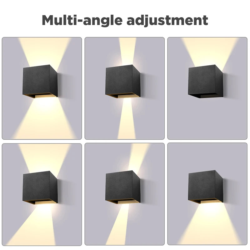 Applique murale LED extérieure éclairant une façade