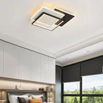 plafonniers led modernes blanc noir géométriques minimalistes éclairage intérieur plusieurs niveaux toucher marche arrêt